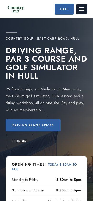 Mobile homepage