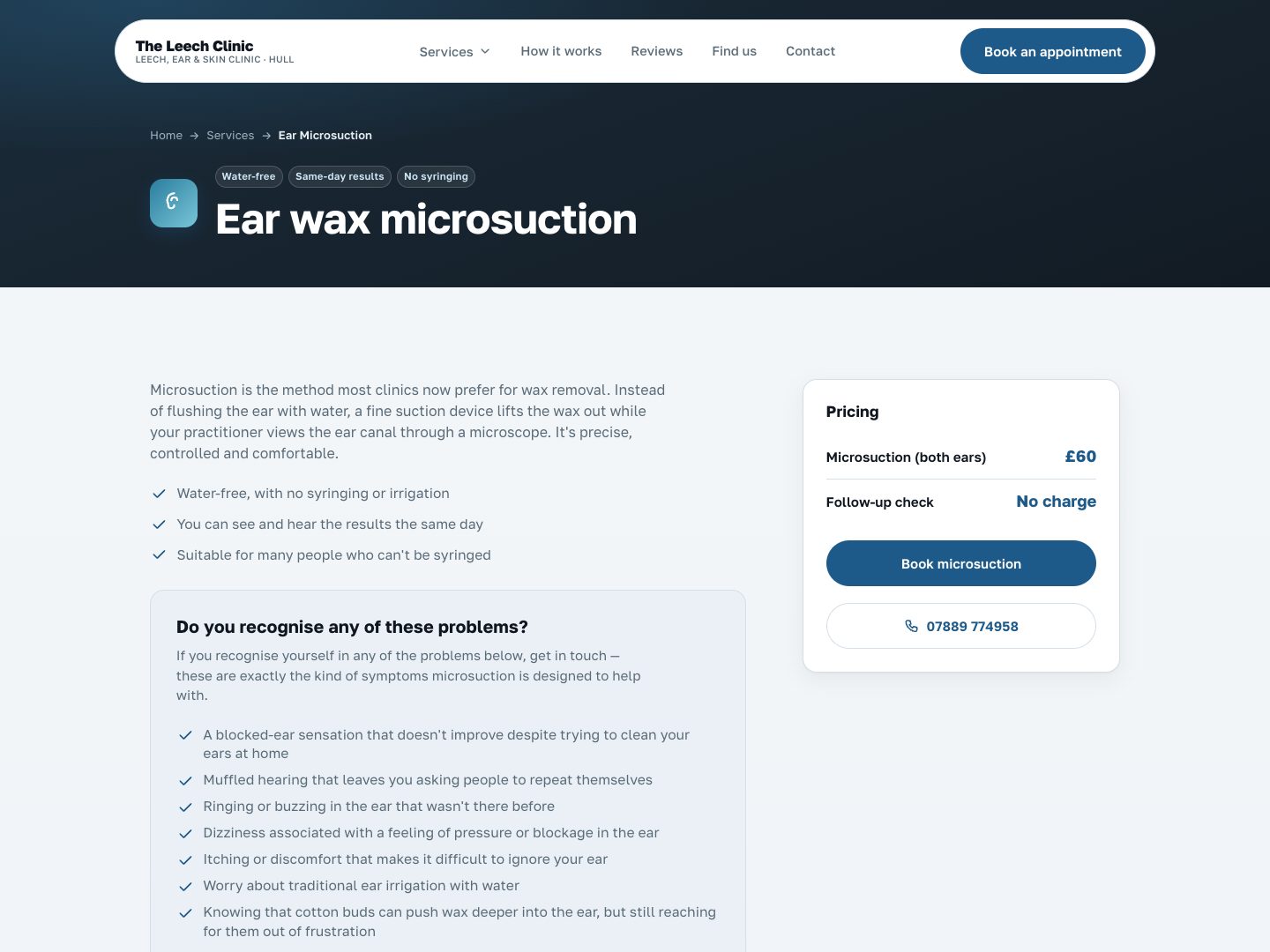 Ear microsuction