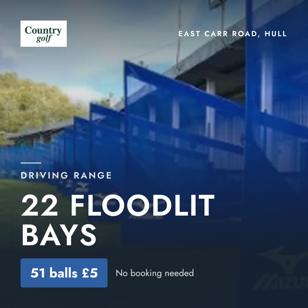 22 floodlit bays, 51 balls £5, no booking.